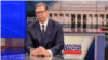 Predsednik Srbije Aleksandar Vučić tokom gostovanja u emisiji "Nacionalni izveštaj" američke kablovske televizije "Njuzmaks" (Foto: Instagram/@buducnostsrbijeav)
