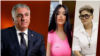  شاهزاده رضا پهلوی، الهام چوبدار و زهرا صدیقی همدانی (از چپ به راست)