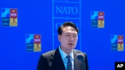윤석열 한국 대통령이 지난 6월 스페인 마드리드에서 열린 나토(NATO∙북대서양조약기구) 정상회의에 참석했다.