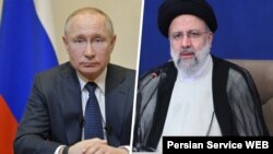 ابراهیم رئیسی و ولادیمیر پوتین،‌ روسای جمهوری ایران و روسیه 