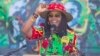 FILE - Zimbabwe's First Lady Grace Mugabe greets supporters at a rally in Lupane about 170 Kilometres north of Bulawayo, Zimbabwe, July 21, 2017. 