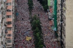 相關民眾2019年6月9日舉行聲勢浩大的反送中示威遊行。