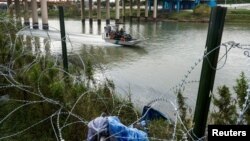Pripadnici američke rečne patrole na reci Rio Grande, 10. decembra 2022.