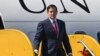 US Secretary of State Marco Rubio deplanes at La Aurora International Airport in Guatemala City on February 4, 2025. (Photo by Johan ORDONEZ / Pool AP / AFP)