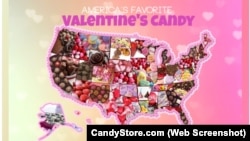 Screengrabbed CandyStore.com - Valentine's Day Candy Map