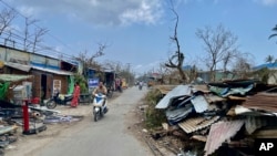 မြန်မာနိုင်ငံအတွင်းတိုက်ခတ်သွားတဲ့ မိုခါဆိုင်ကလုန်းဒဏ်သင့်ဒေသတခု
