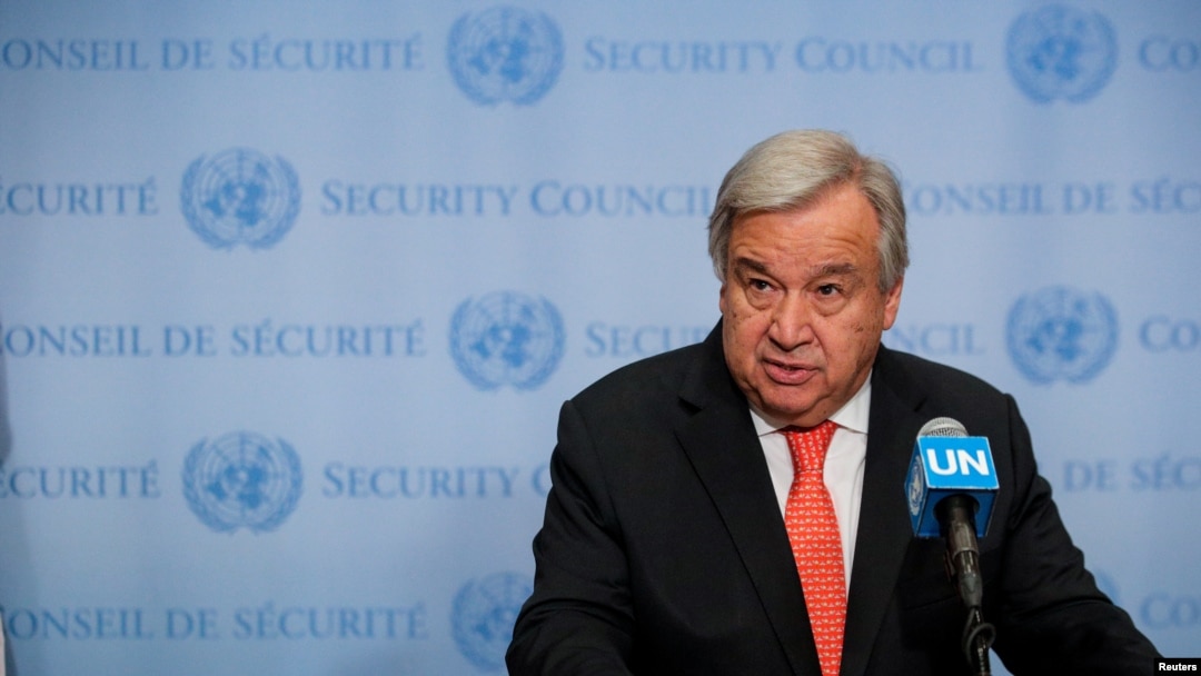 ကုလသမဂ္ဂ အတွင်းရေးမှူးချုပ် Antonio Guterres. (သြဂုတ် ၁၊ ၂၀၁၉)