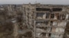 Residential buildings destroyed by shelling in Izyum, Kharkiv region, amid the Russian invasion of Ukraine. February 1, 2024 (Photo by Roman PILIPEY / AFP)