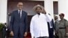 Rais Museveni (kushoto), Rais Kagame