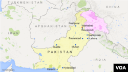 Peta kawasan Pakistan.