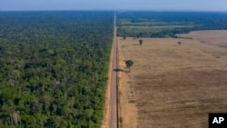 Arhiva - Put BR-163 između Nacionalnog parka Tapahos i useva soje u Belteri, država Para, Brazil