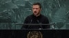 Ukrajinski predsednik Volodimir Zelenski tokok obraćanja u Generalnoj skupštini Ujedinjenih nacija (Foto: REUTERS/Mike Segar)