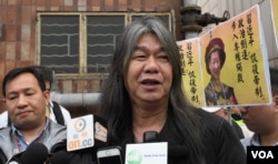 社民連前立法會議員梁國雄。(美國之音湯惠芸)