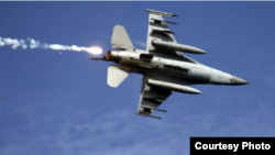 台灣空軍F-16戰機參與軍事演習。 （台灣國防部）
