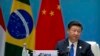 Chinese President Xi Jinping listens to a speech during the Dialogue of Emerging Market and Developing Countries in Xiamen in southeastern China's Fujian Province, Tuesday, Sept. 5, 2017. 