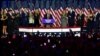 Mantan Presiden Amerika Serikat dan calon presiden dari Partai Republik Donald Trump berpidato pada malam Pemilu Amerika 2024 di West Palm Beach Convention Center, West Palm Beach, Florida, 6 November 2024. (Jim WATSON / AFP)