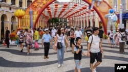 2023年10月3日黃金週期間中國遊客在澳門
