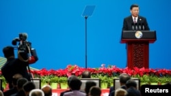 中国国家主席习近平2019年4月26日在北京举行的第二届一带一路高峰论坛上致辞