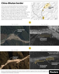 China has accelerated settlement-building along its disputed border with Bhutan, with structures under construction in six locations, according to satellite image analysis conducted for Reuters.