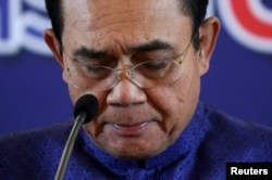 FILE PHOTO: Thailand's Prime Minister Prayuth Chan-ocha speaks during a news conference in Bangkok