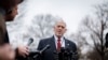 White House 'border czar' Tom Homan speaks to the press outside the West Wing of the White House in Washington, DC, on Feb. 6, 2025. 