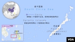 帝都島（中國稱中業島，菲律賓稱帕伽薩島）地理位置示意圖。