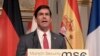 U.S. Secretary for Defense Mark Esper speaks during a press conference on the first day of the Munich Security Conference in Munich, Germany, Feb. 14, 2020.