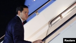 U.S. Secretary of State Rubio departs Joint Base Andrews for the Munich Security Conference