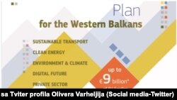 Brošura o investicionom paketu Evropske unije namenje Zapadnom Balkanu (Foto: Tviter profil Olivera Varheljija)