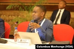 Christopher Musodza, an independent digital policy consultant, speaks in Harare, Sept. 10, 2024.