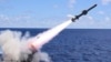 美國海軍在菲律賓海發射魚叉反艦導彈（美國海軍2019年5月26日照片）