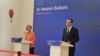 Ursula von der Lajen i Aljbin Kurti na konferenciji za novinare u Prištini