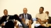 Da esquerda para a direita: Abel Chivukuvuku, Adalberto Costa Júnior, Filomeno Vieira Lopes na presentação da Frente Patriótica Unida. Luanda, Angola. 5 de Outubro 2021