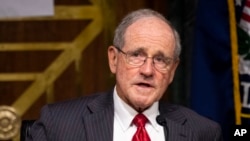 美國國會參議院外交關係委員會資深委員吉姆·裡施（Jim Risch）。（美聯社照片）
