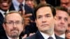 Menteri Luar Negeri AS yang baru, Marco Rubio, hadir dalam konferensi pers di Departemen Luar Negeri di Washington, pada 21 Januari 2025. (Foto: Reuters/Elizabeth Frantz)