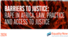 Web screenshot of cover of Equality Now's Barriers to Justice report.