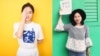 獨立中文筆會2023年“林昭紀念獎”的得主李翹楚(左)，2024年“林昭紀念獎”的得主黃雪琴(右)。 (照片由獨立中文筆會提供)