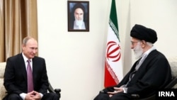 دیدار ولادیمیر پوتین رئیس جمهوری روسیه با آیت الله علی خامنه ای رهبر جمهوری اسلامی ایران در تهران - ۲ آذر ۱۳۹۴