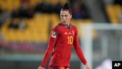 ARHIVA - Dženifer Hermoso na utakmici protiv Japana u Velingtonu u Novom Zelandu, 31. jula 2023. (Foto:AP/John Cowpland) 