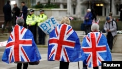 Pristalice Bregzita slave u Londonu 31. januara 2020.