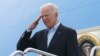 President Joe Biden salutes while boarding Air Force One as he departs on travel to attend the G-7 Summit in England, the first foreign trip of his presidency, from Joint Base Andrews, Maryland, June 9, 2021. 