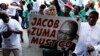Demonstrators protest against South African President Jacob Zuma in Pretoria, April 4, 2017.