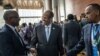 Djibouti Foreign Minister Ali Youssouf, center, talks to other delegates ahead at the African Union Summit on Feb. 15, 2025, in Addis Ababa, Ethiopia. Youssouf was elected chair of the AU Commission.