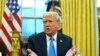 Presiden AS Donald Trump berbicara dengan awak media dari Kantor Oval di Gedung Putih, Washington, pada 11 Februari 2025. (Foto: AP/Alex Brandon)