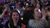FILE - Democrats flock to a rally in Manchester, New Hampshire, Feb. 6, 2016. (A. Pande/VOA)