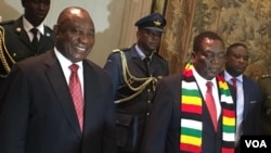 Mutungamiri weSouth Africa VaCyril Ramaphosa nemutungamiri wenyika VaEmmerson Mnangagwa