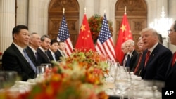 President Donald Trump with China's President Xi Jinping during their bilateral meeting, Dec. 1, 2018 in Buenos Aires, Argentina.