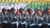 FILE - Police march during a ceremony marking Myanmar's 75th anniversary of Independence Day in Naypyitaw, Myanmar, Jan. 4, 2023. 