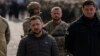 Ukrainian President Volodymyr Zelensky in Kherson, southern Ukraine, Nov. 14, 2022. 