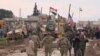 Leşkerên Amerîkî, Rûsî û yên rejîma Esad li gundê Xirbet Emû li rojhilata Qamişlo li Rojava (Arşîv)
